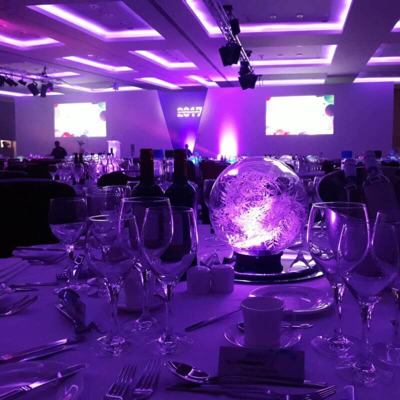 LED Globe Centrepieces in the UK