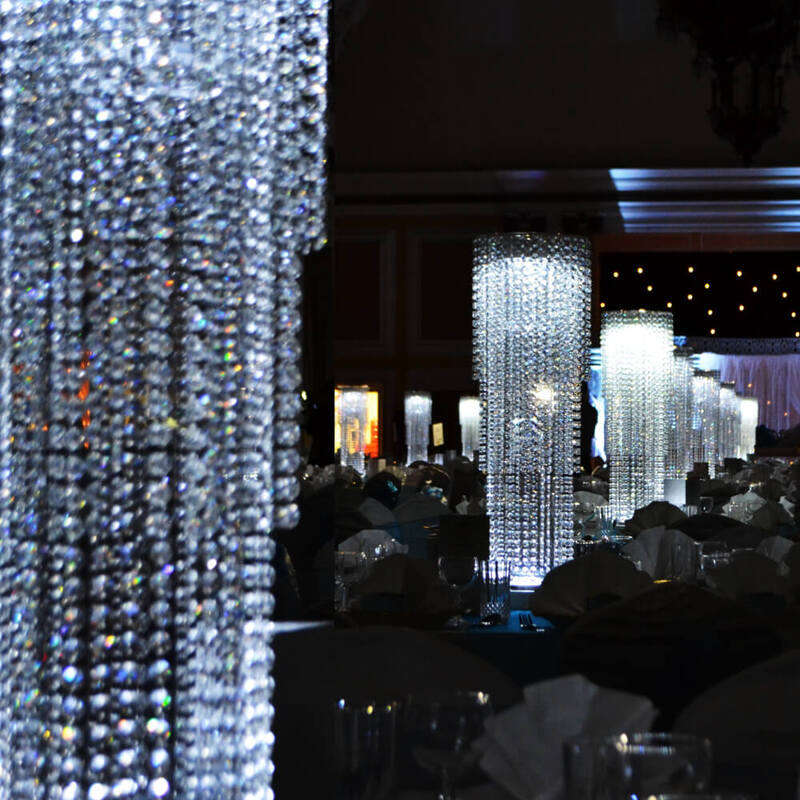 Crystal Table Centre UK Hire