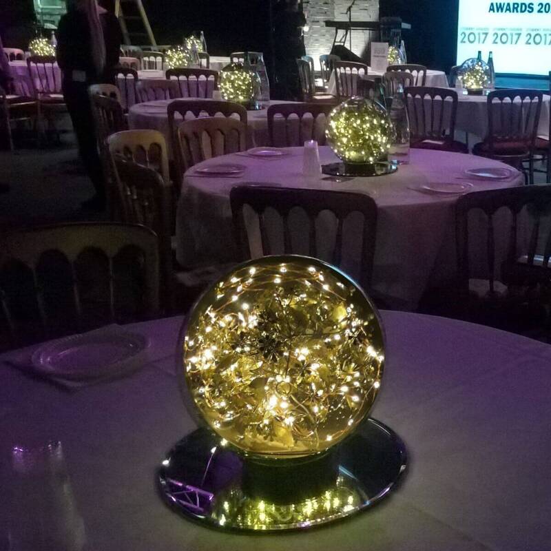 Gold Table Decoration at UK event