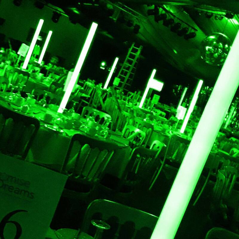 LED Tube Centrepiece in Green