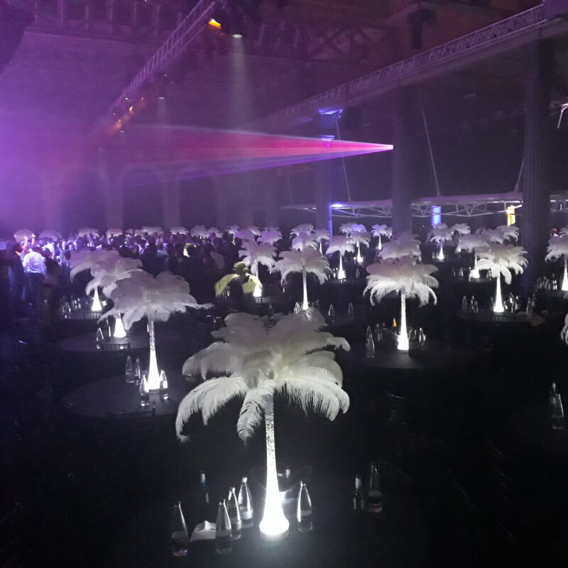 Large Ostrich Feather Centrepieces