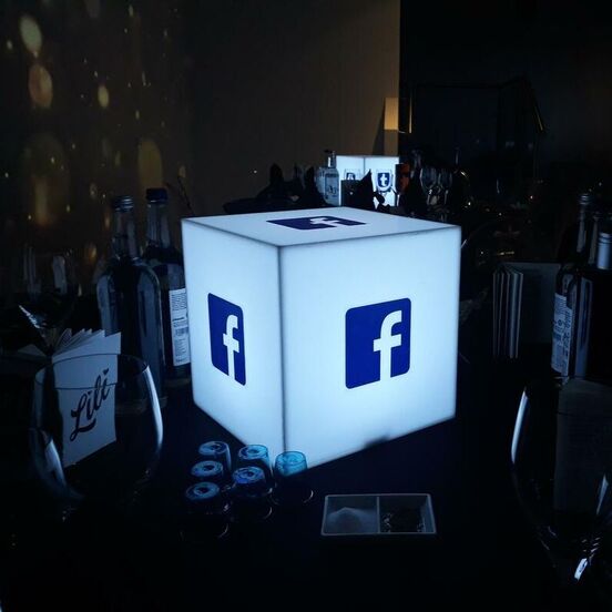 Branded LED Cube at London Event